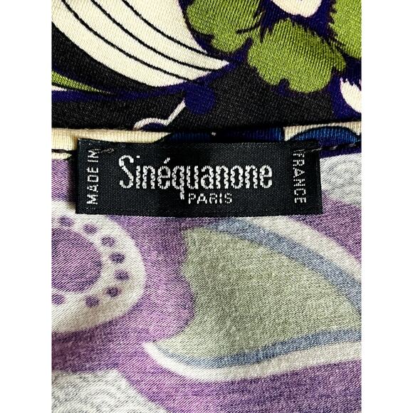 Sinequanone Paisley Print Midi Dress Long Sleeves with Bell Cuff Size 2 - Picture 10 of 13